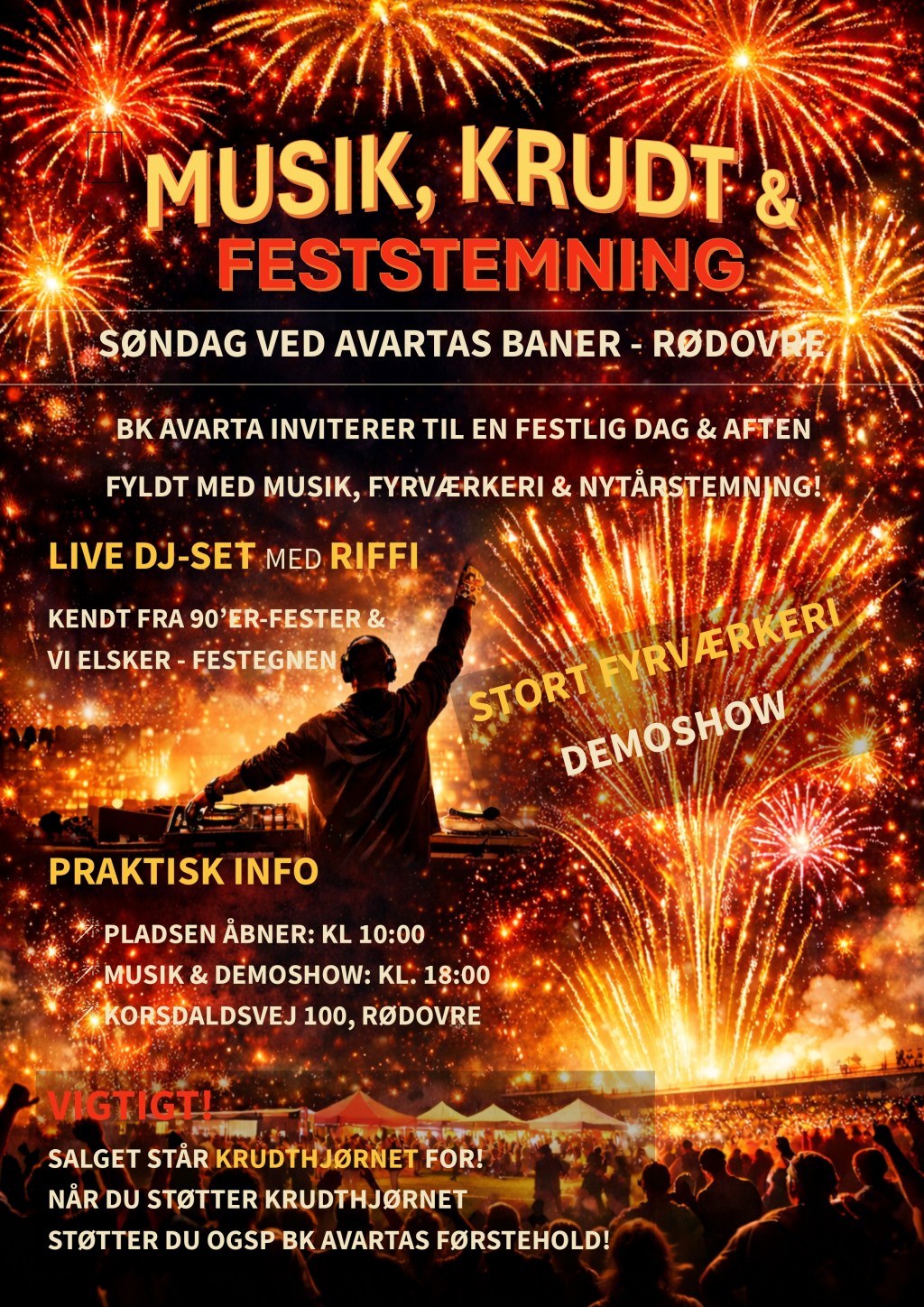 🎆 Nytårsfyrværkeri ved Avartas boldbaner&nbsp;🎆